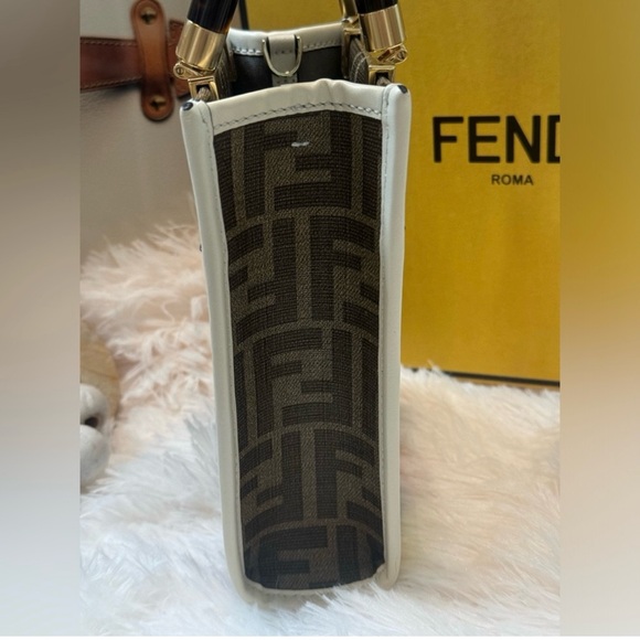 ⭐️🇮🇹 FENDI 2021 Mini FF Zucca Sunshine Shopper Tote✨ - Picture 5 of 11